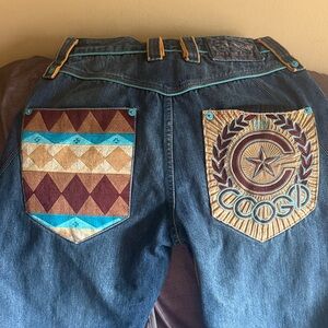 Men’s COOGI jeans 34/34 orange and brown